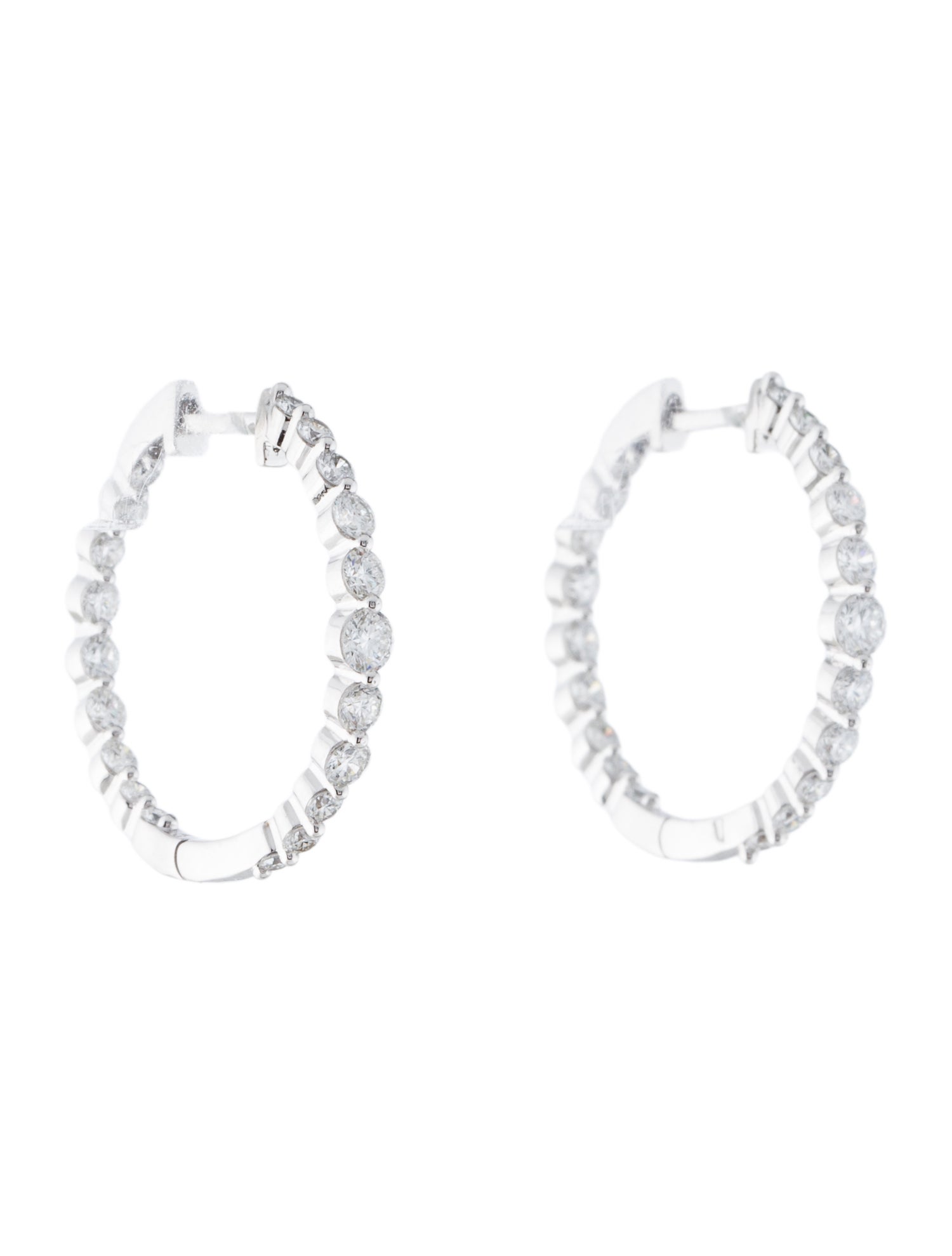 Earrings 14K 1.00ctw Lab-Grown Diamond Inside-Out Hoop