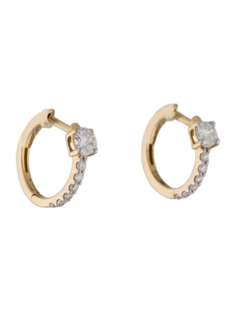 Earrings 14K Lab-Grown Diamond Hoop Earrings