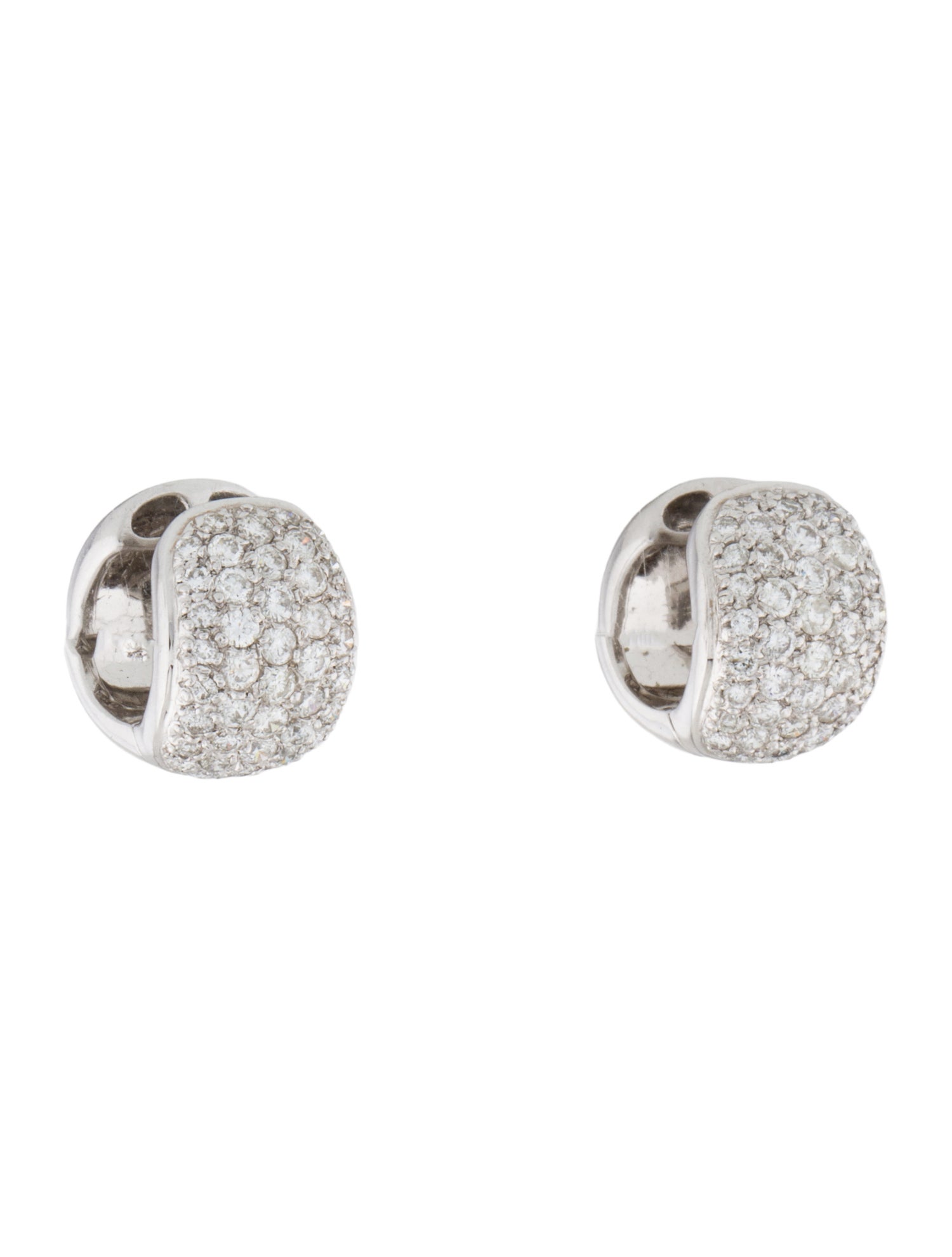 Earrings 18K 1.33ctw Diamond Huggie Hoop