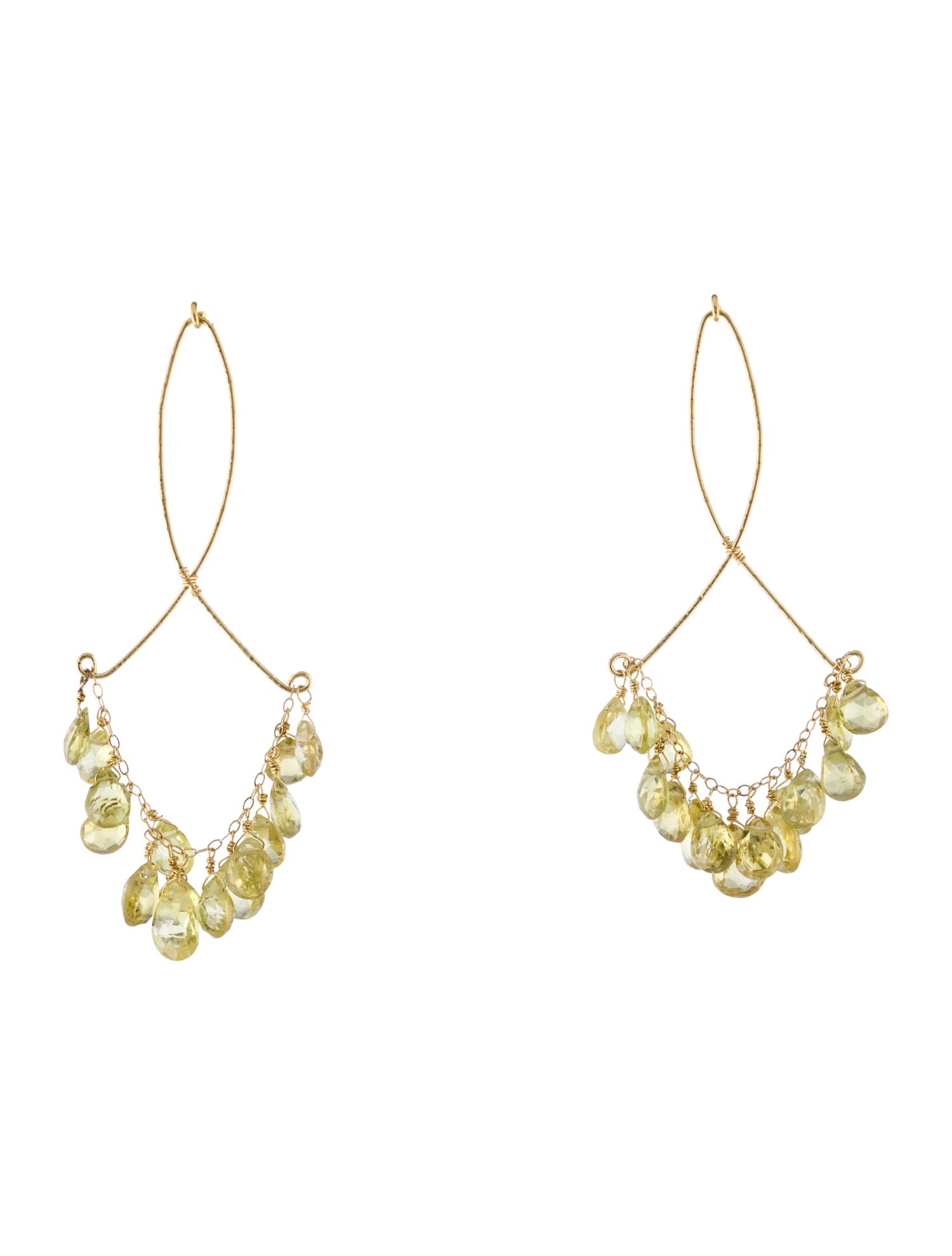 Earrings 18K Chrysoberyl Chandelier Earrings