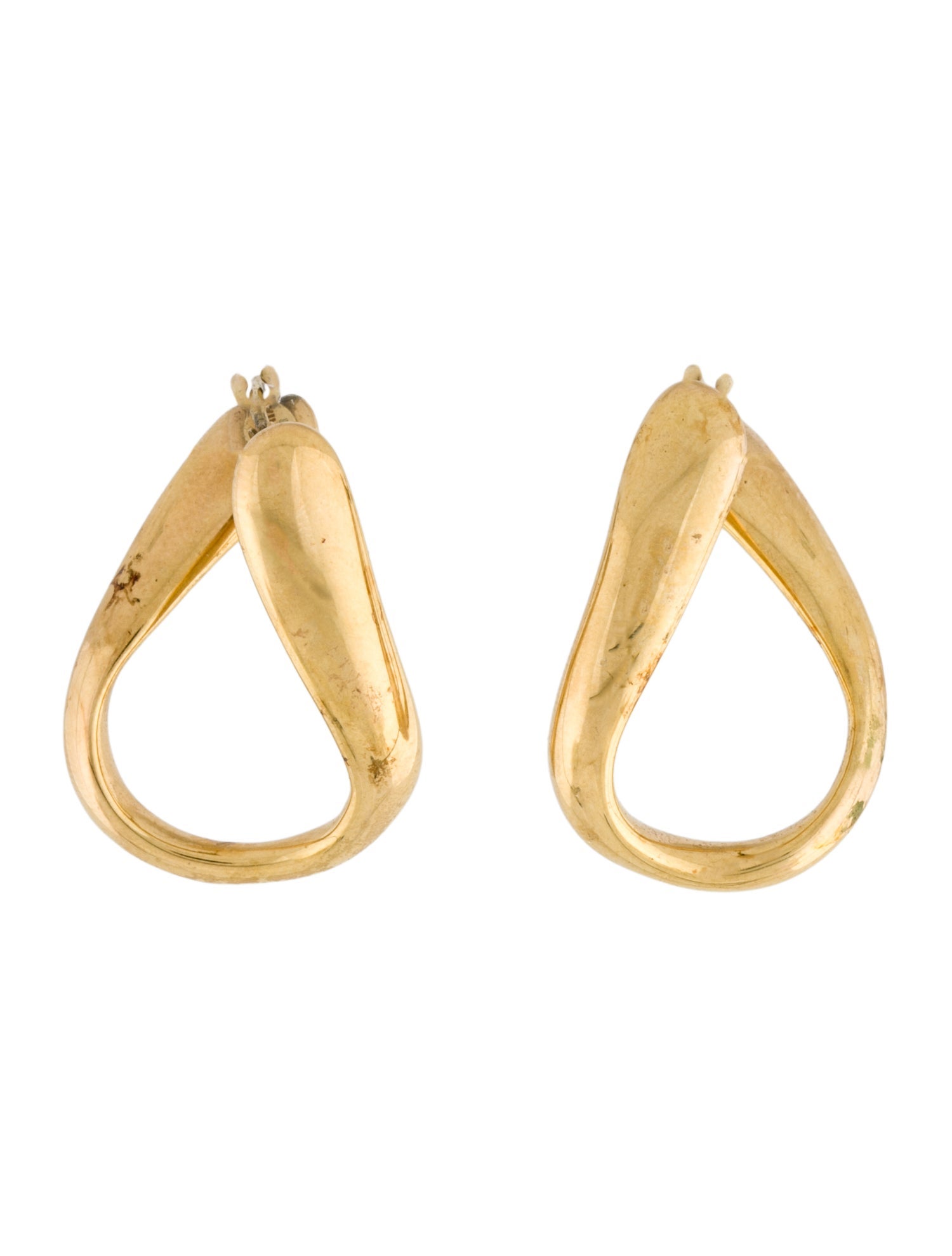 Earrings 14K Twisted Hoop Earrings