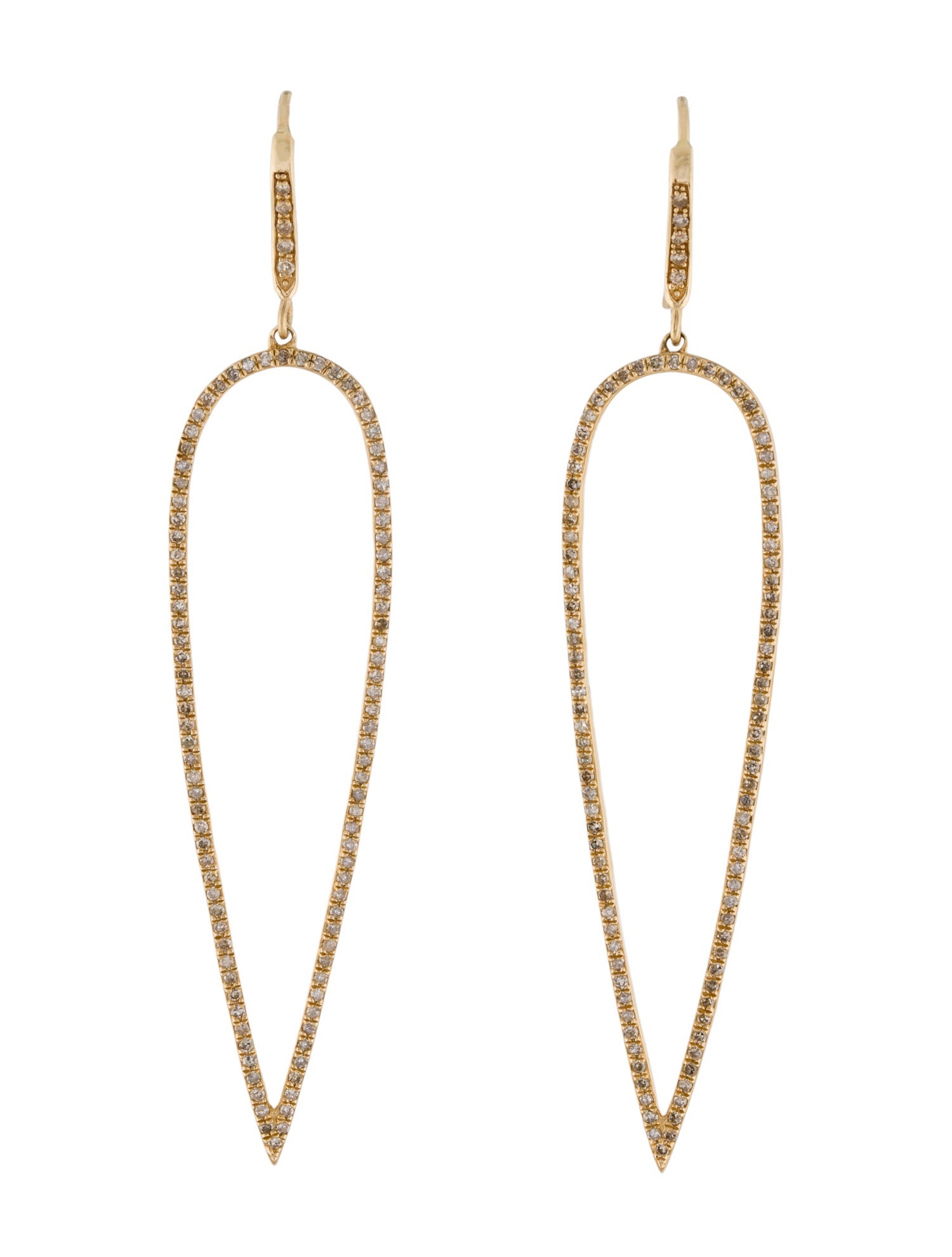 Earrings 14K Diamond Pavé Drop Earrings
