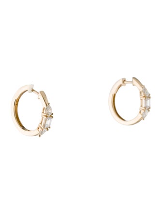 Earrings 14K Lab-Grown Diamond Hoop Earrings