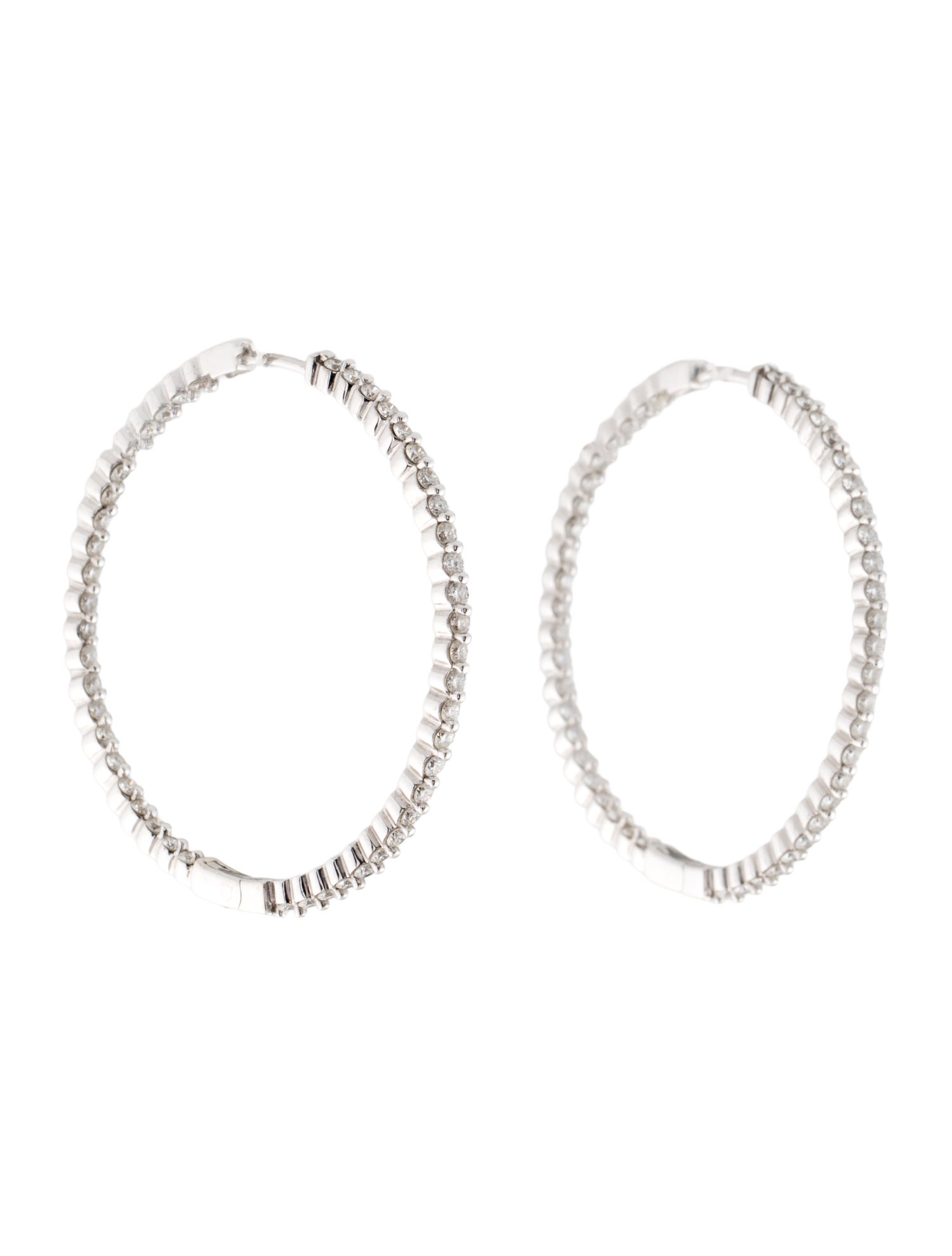 Earrings 14K 2.40ctw Diamond Hoop