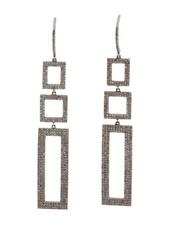Earrings 14K 1.60ctw Diamond Geometric Drop Earrings