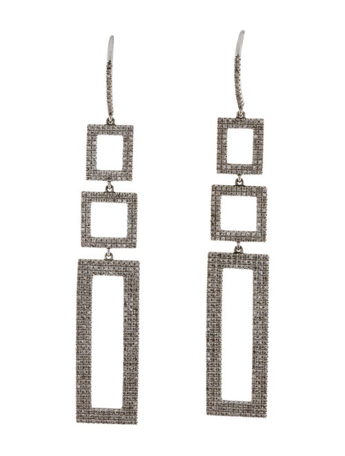 Earrings 14K 1.60ctw Diamond Geometric Drop Earrings
