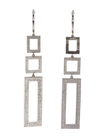 Earrings 14K 1.60ctw Diamond Geometric Drop Earrings