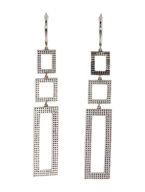 Earrings 14K 1.60ctw Diamond Geometric Drop Earrings