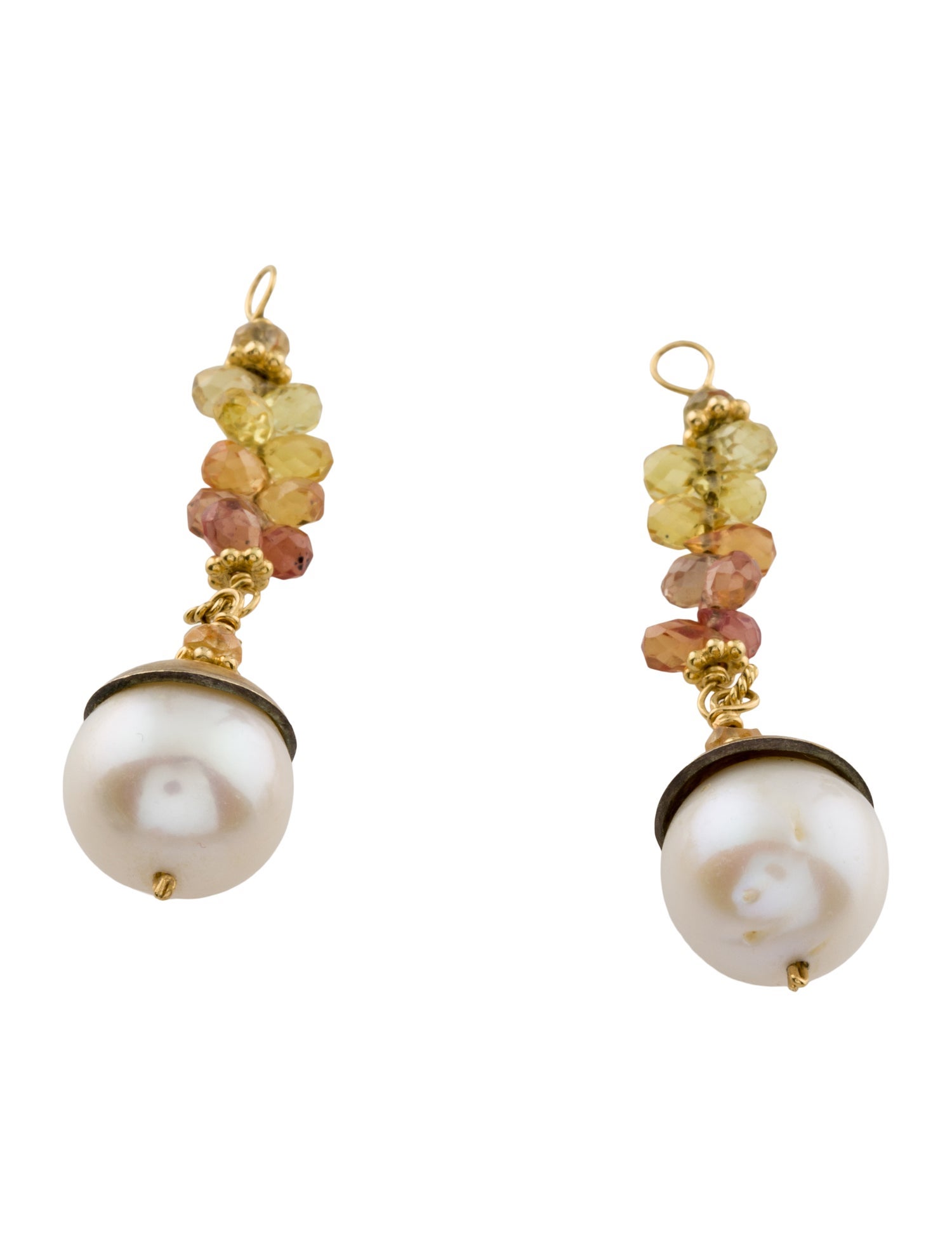Earrings 22K Pearl & Sapphire Earring Enhancers