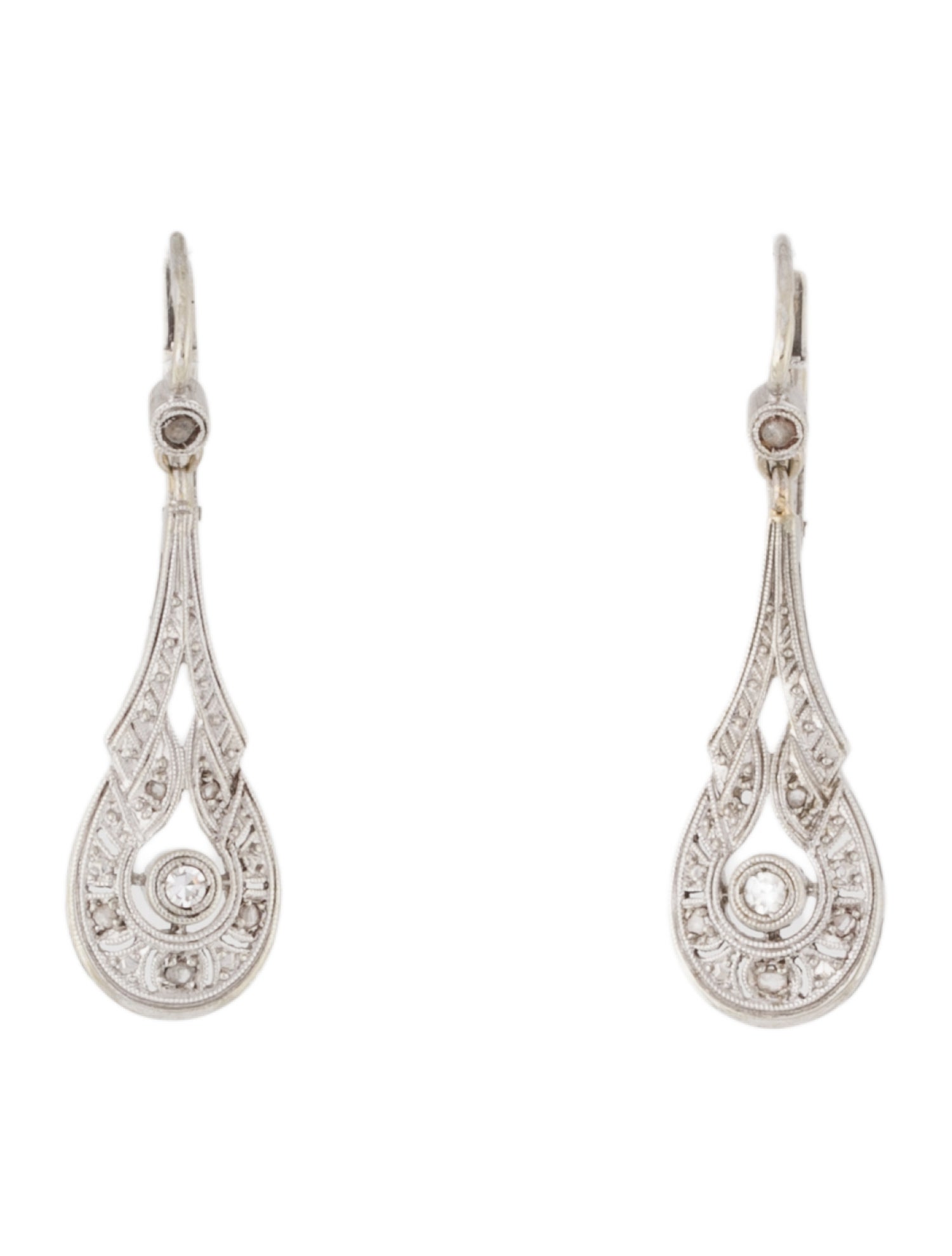 Earrings 18K Diamond Drop Earrings