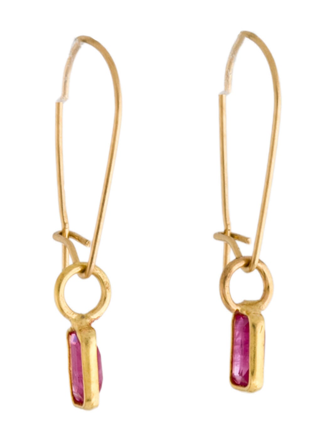 Earrings 18K Ruby Drop