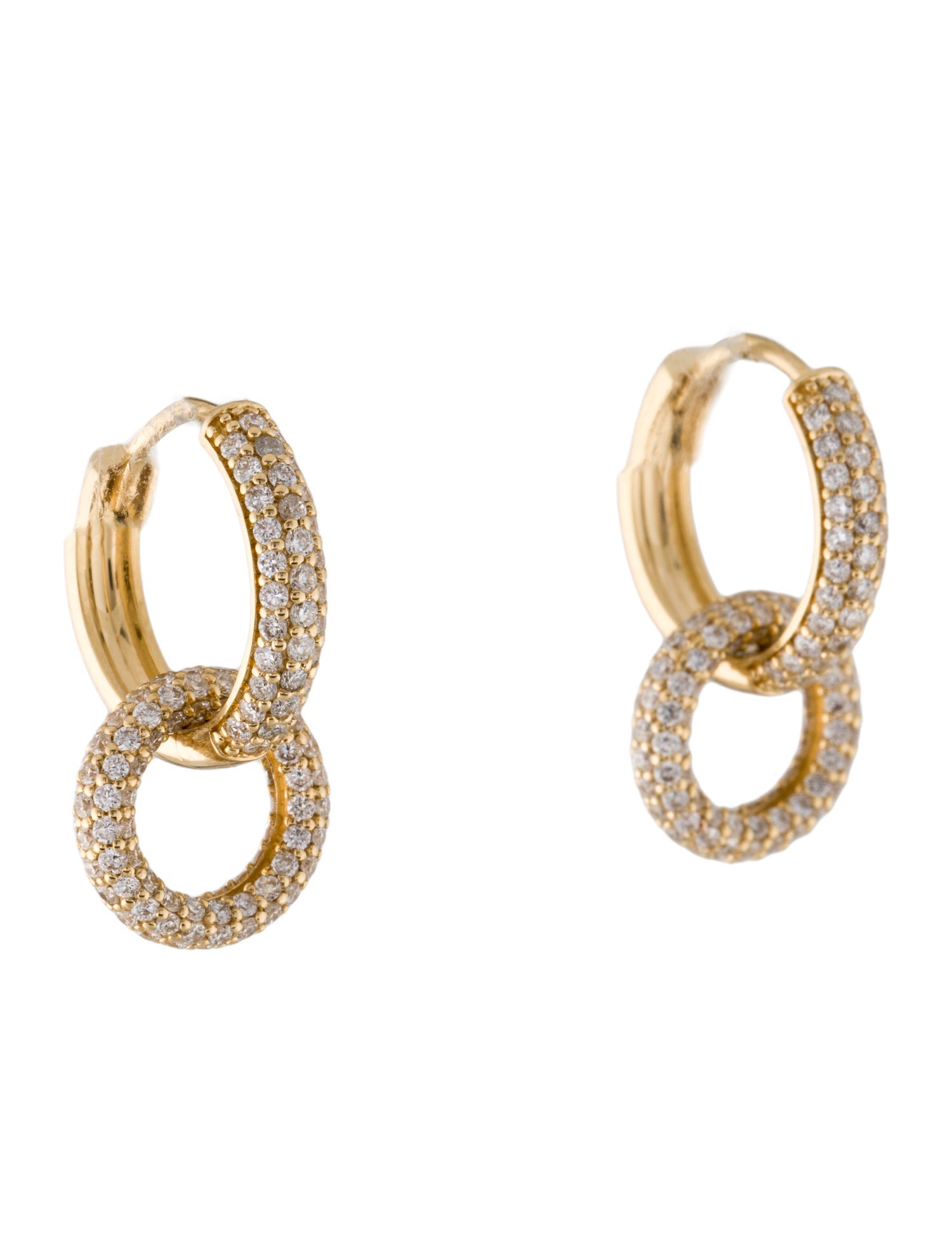 Earrings 18K 1.28ctw Lab-Grown Diamond Hoop Earrings