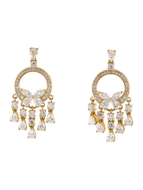 Earrings 18K 2.47ctw Lab-Grown Diamond Butterfly Chandelier Earrings