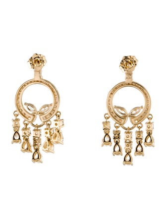 Earrings 18K 2.47ctw Lab-Grown Diamond Butterfly Chandelier Earrings