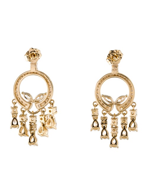 Earrings 18K 2.47ctw Lab-Grown Diamond Butterfly Chandelier Earrings