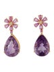 Earrings Kai 14K Amethyst, Sapphire, & Diamond Drop Earring