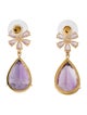 Earrings Kai 14K Amethyst, Sapphire, & Diamond Drop Earring