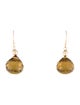 Earrings 14K Smoky Quartz Drop Earrings