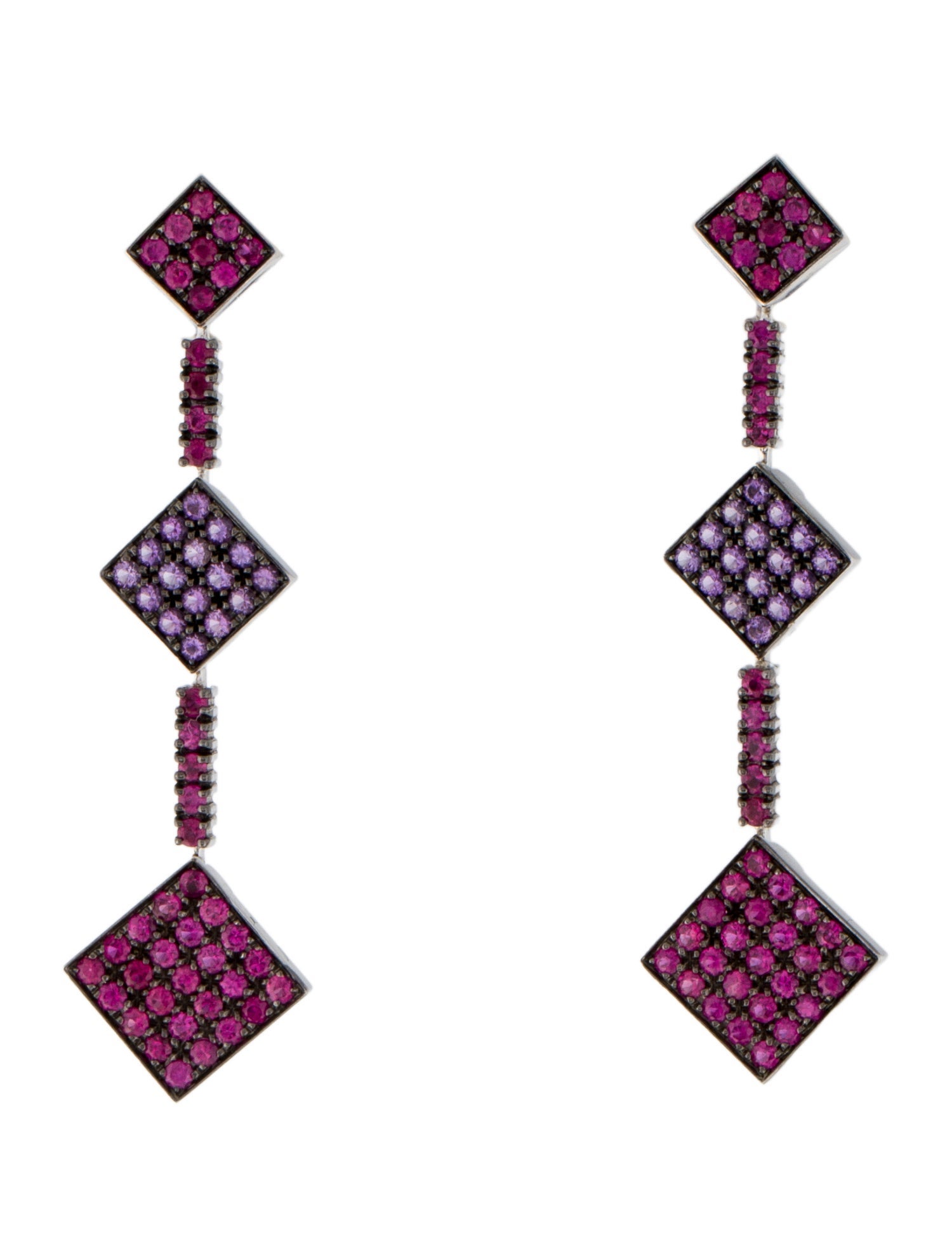 Earrings Orianne Collins 18K Ruby & Amethyst Drop