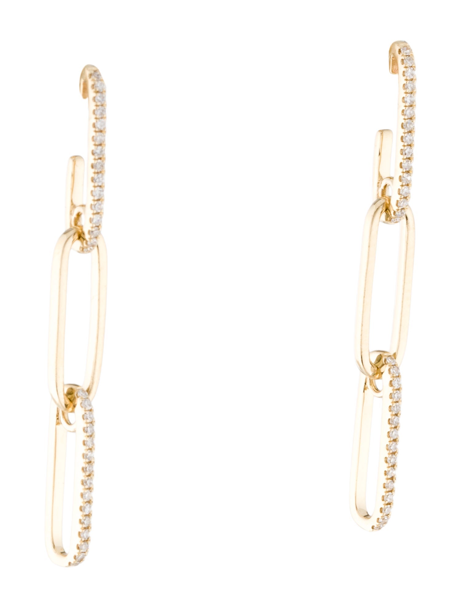 Earrings 14K Diamond Link Drop Earrings