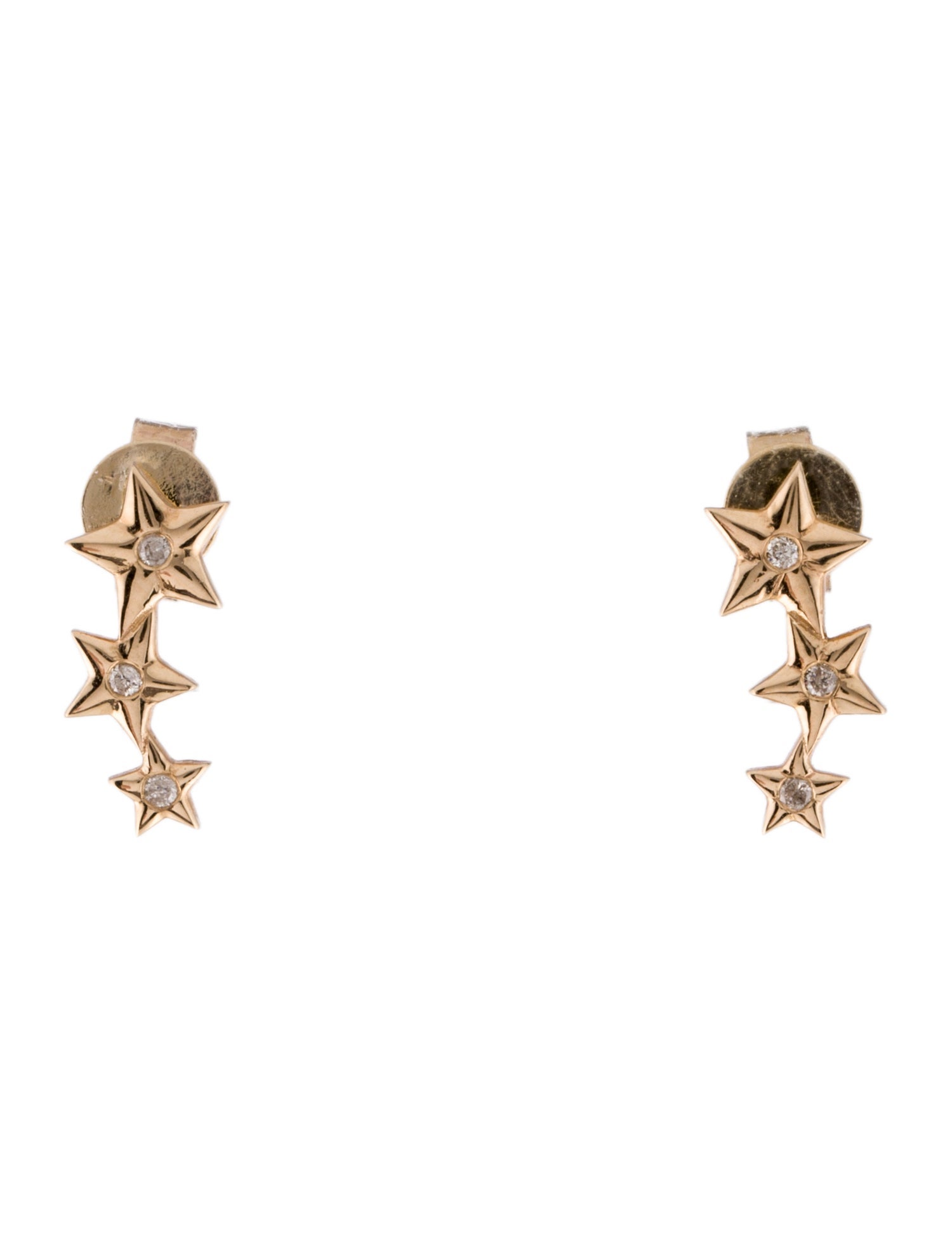Earrings 14K Diamond Star Ear Climber