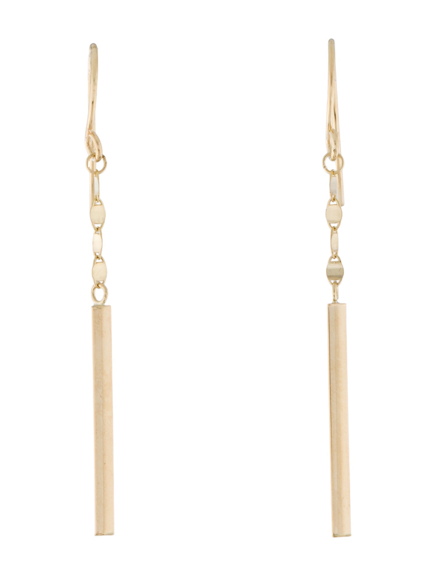 Earrings 14K Bar Drop Earrings