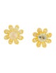 Earrings 14K Dyed Mother Of Pearl Jackets & Sapphire Stud Earrings