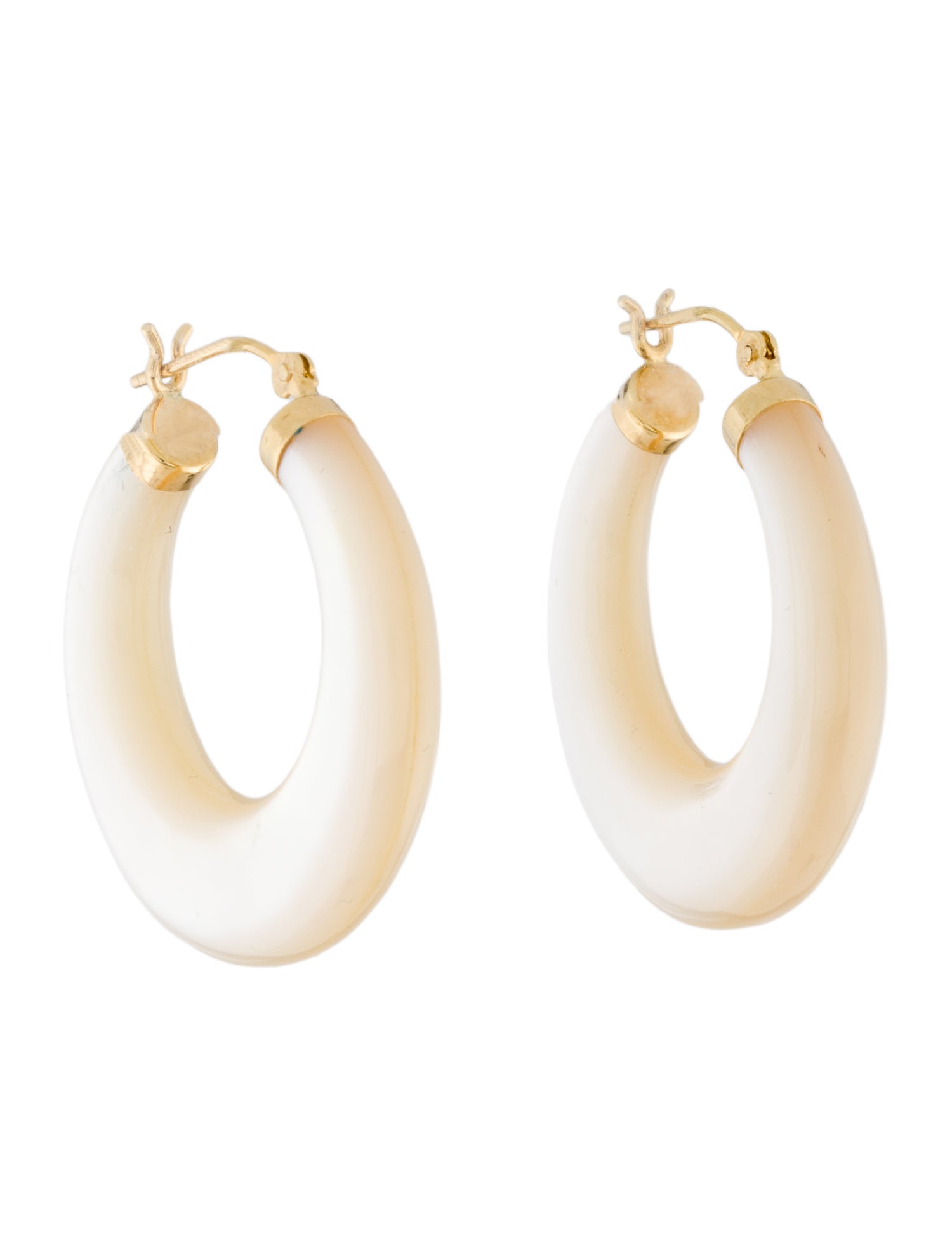 Missoma Enamel Squiggle Chubby Two-Tone Hoop Earrings