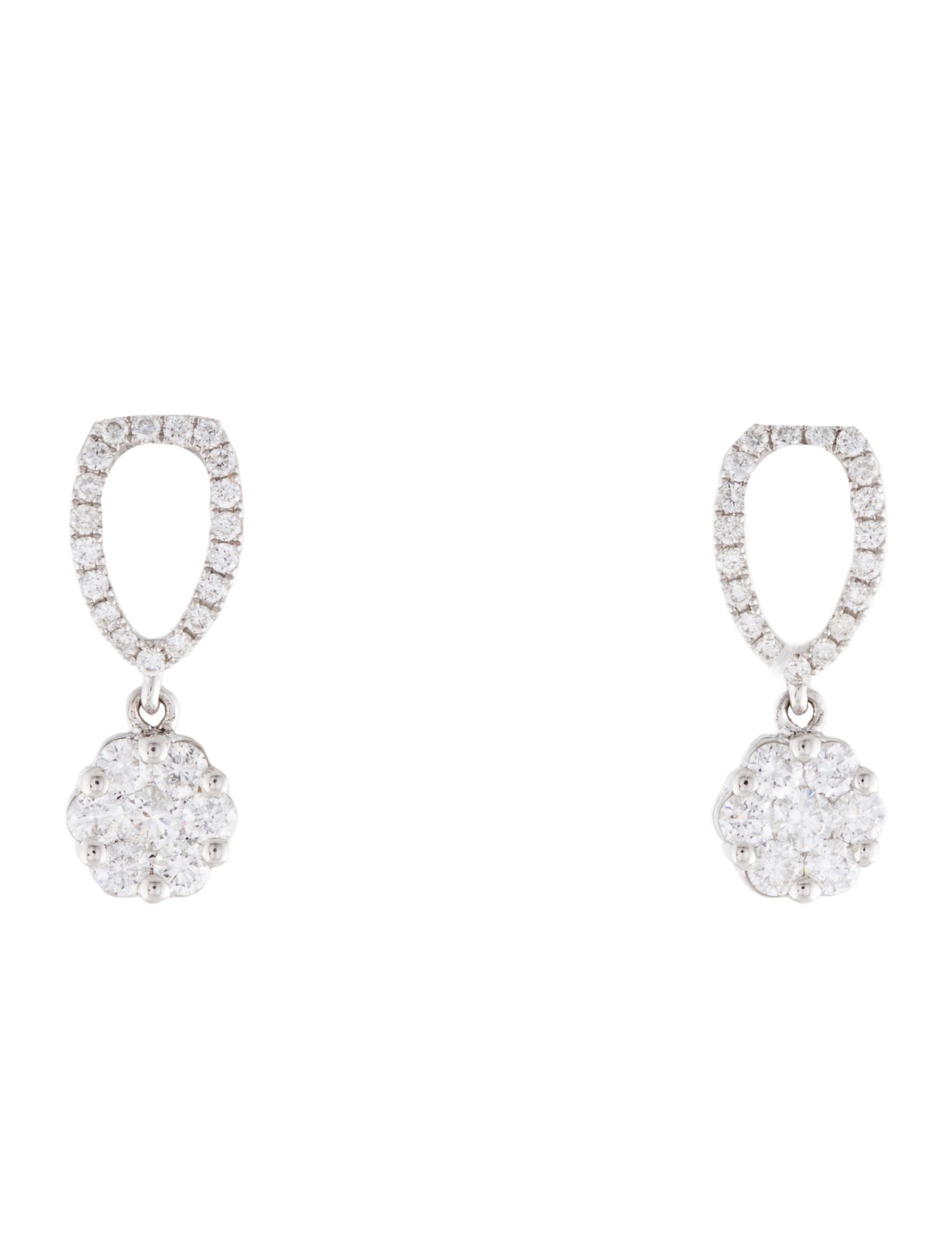 Earrings 14K Diamond Drop Earrings