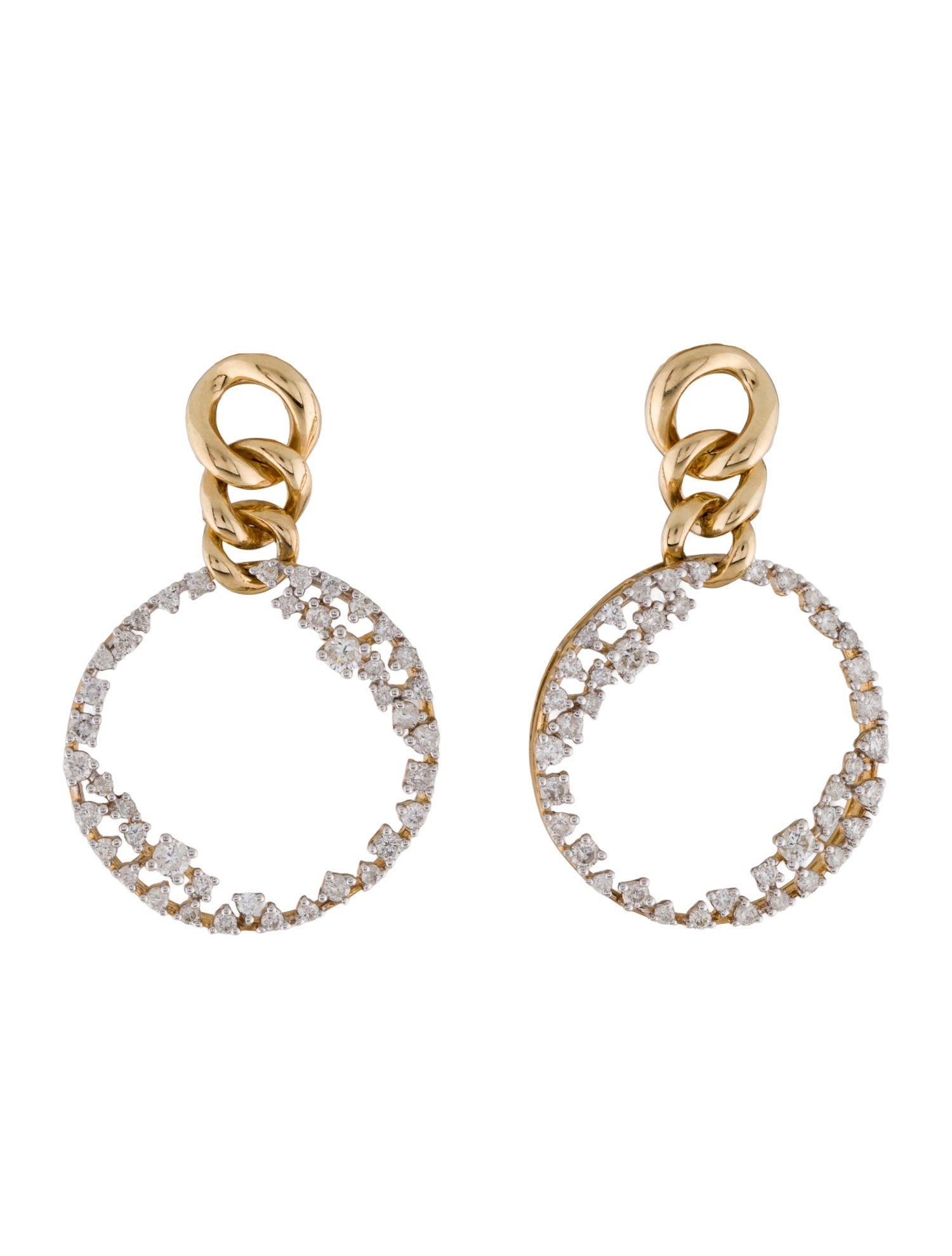 Earrings 14K 1.01ctw Diamond Circular Drop Earrings