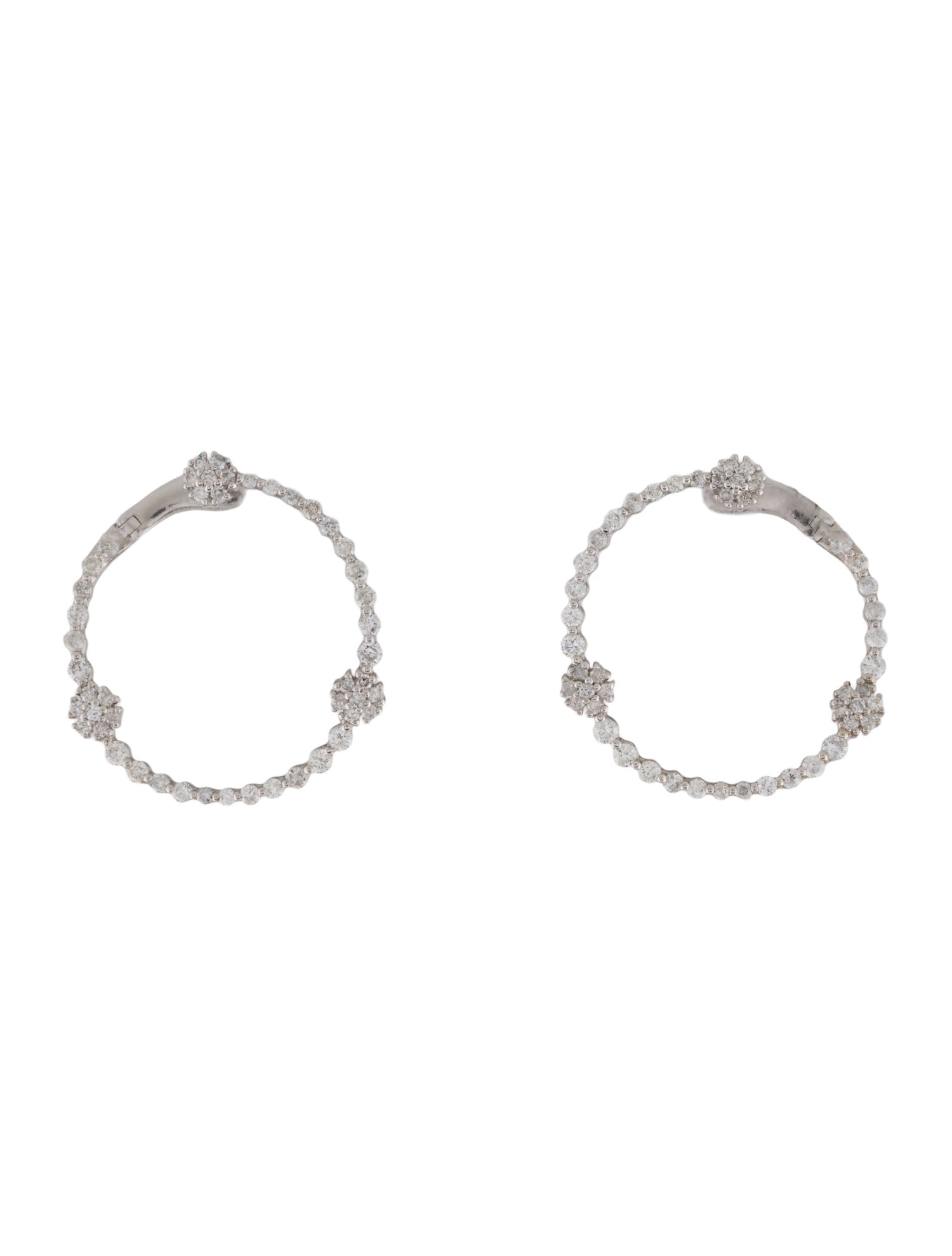 Earrings 14K 1.46ctw Diamond Hoop Earrings