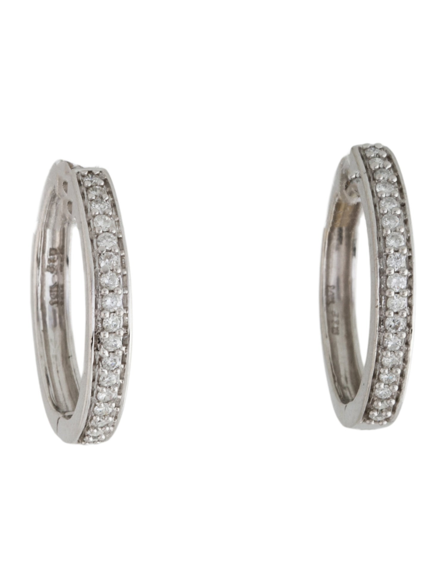 Earrings 14K Diamond Hoop Earrings