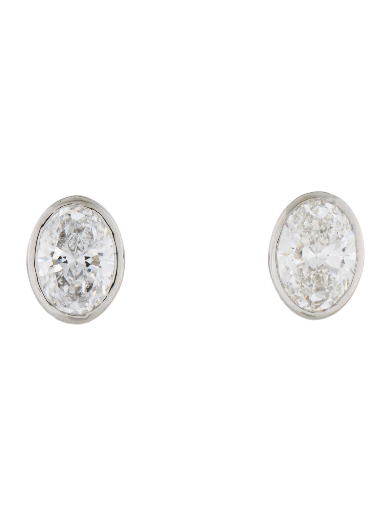 Earrings Platinum 3.26ctw Lab-Grown Diamond Stud
