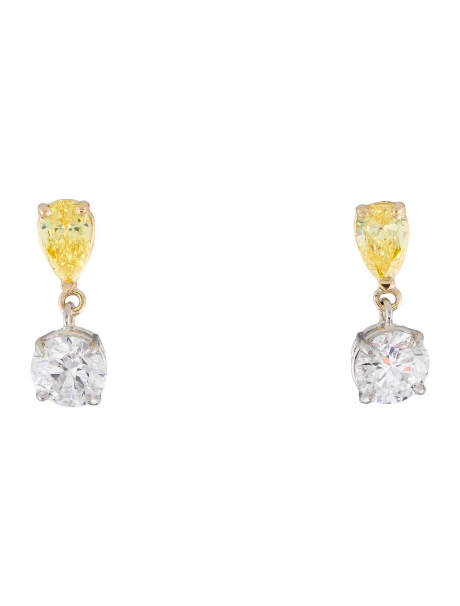 Earrings 3.44ctw Lab-Grown Diamond Drop Earrings