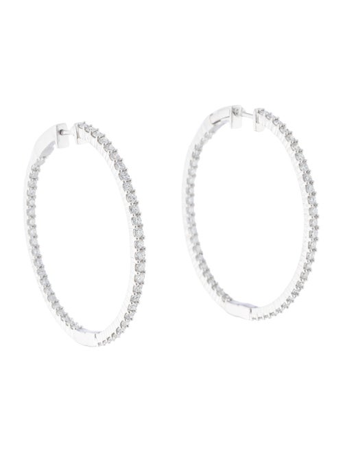 Earrings 14K 2.88ctw Lab-Grown Diamond In-Out Hoop