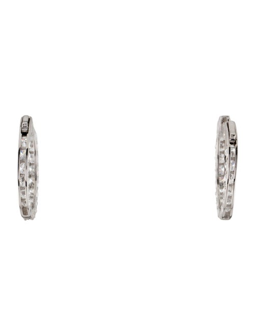 Earrings 14K 3.98ctw Lab-Grown Diamond Inside Out Hoop Earrings