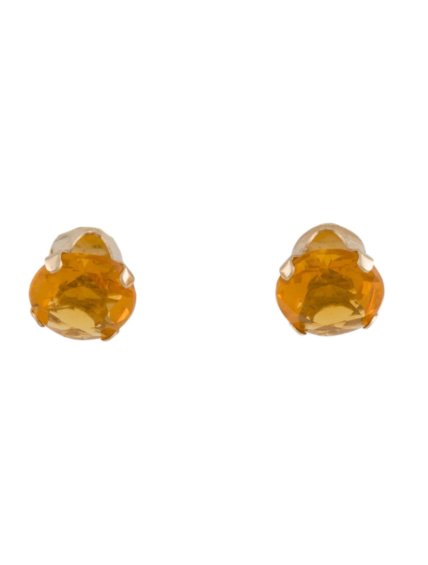 Earrings 14K Fire Opal Stud