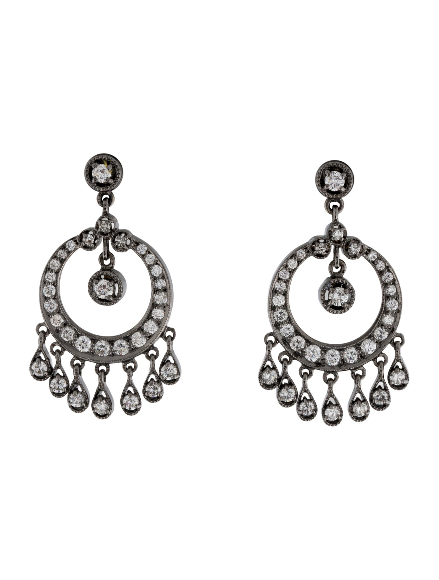 Earrings 18K 2.31ctw Diamond Chandelier Drop