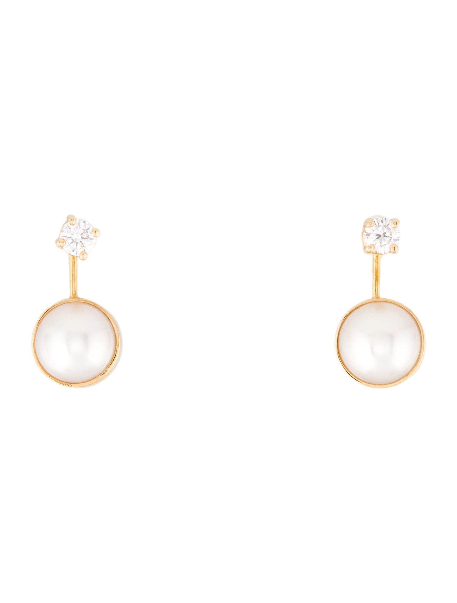 Earrings 18K Pearl & Diamond Convertible Earrings