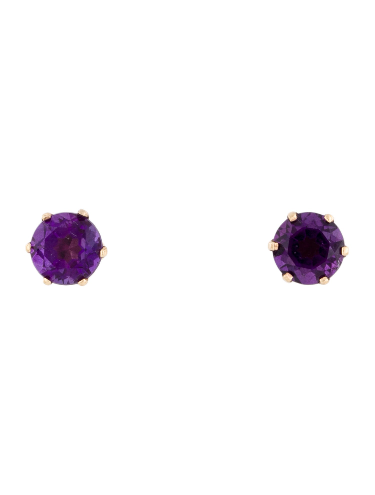Earrings 14K Amethyst Stud Earrings