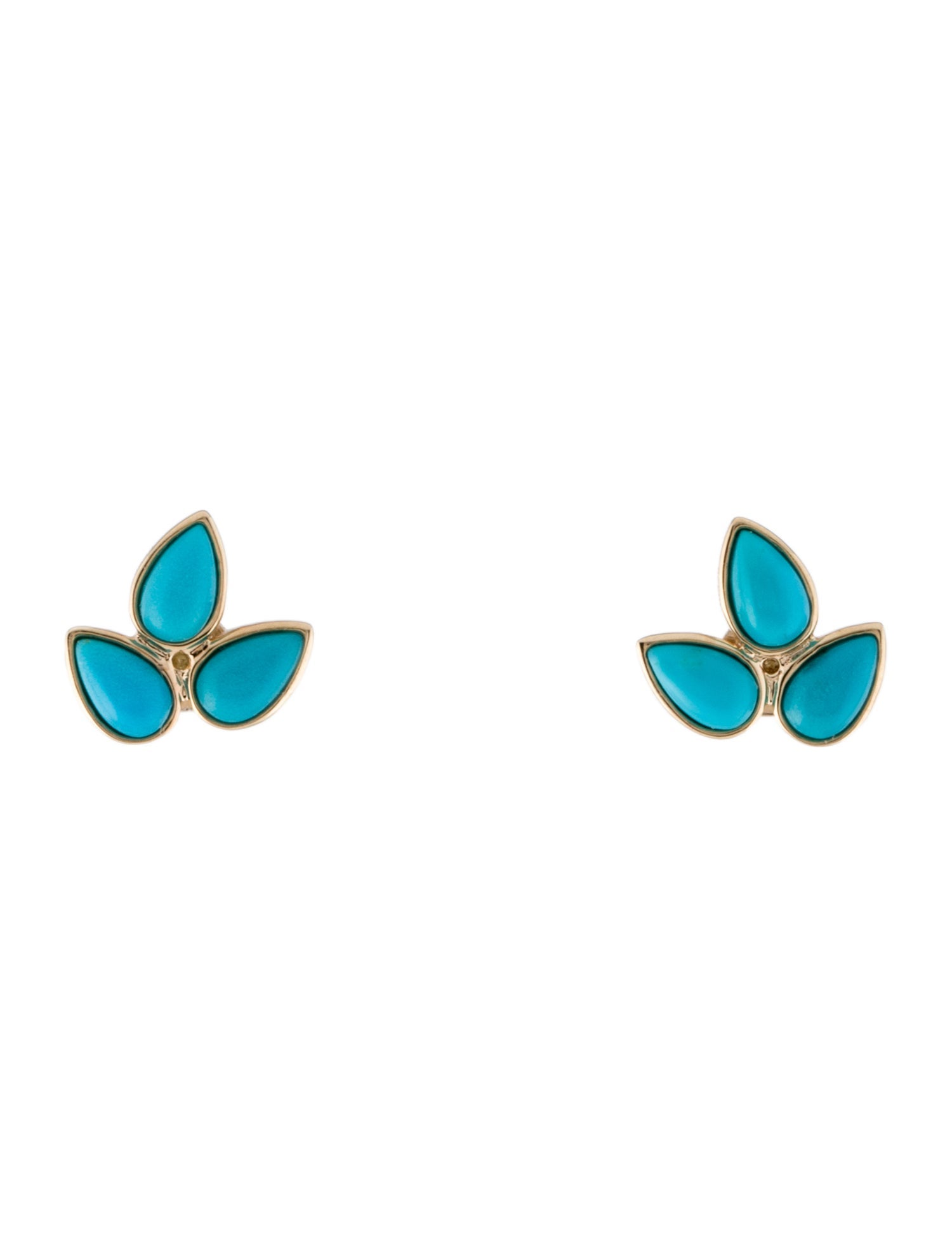 Earrings 14K 1.20ctw Turquoise Stud Earrings