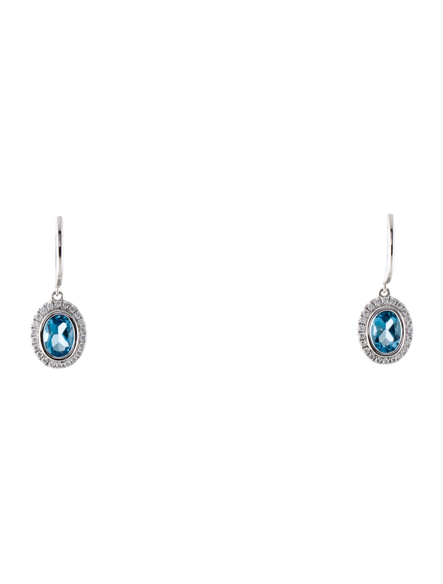 Earrings 14K 1.48ctw Topaz & Diamond Drop Earrings