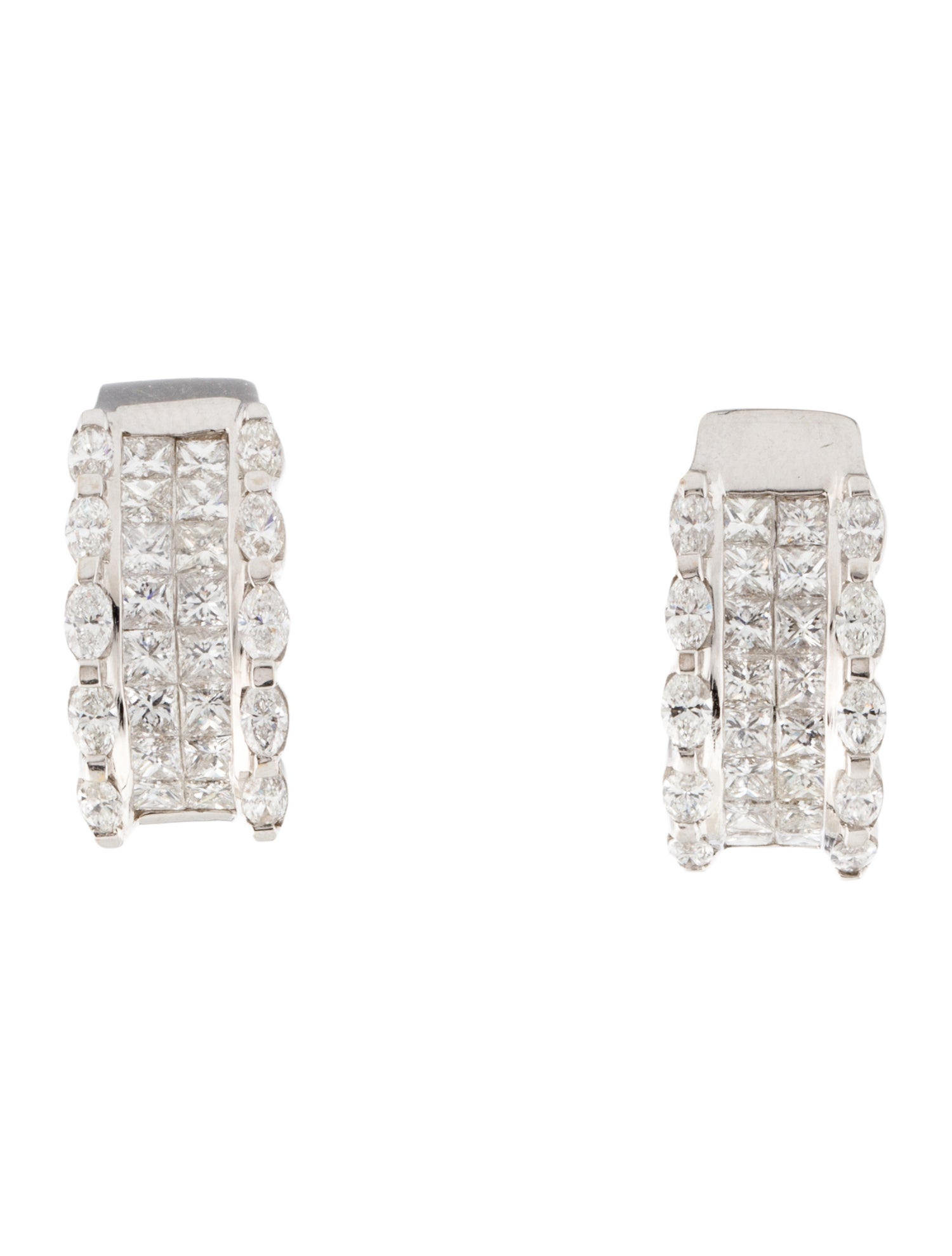 Earrings 18K 4.28ctw Diamond Earclip Earrings
