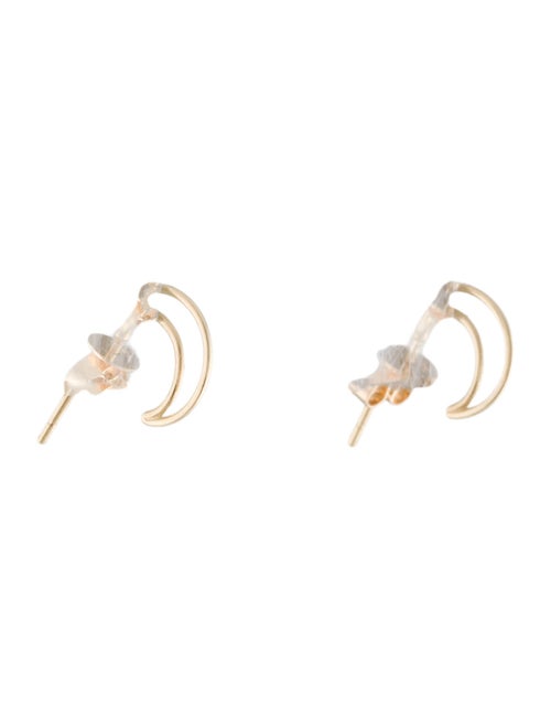Earrings 14K Crescent Moon Stud Earrings