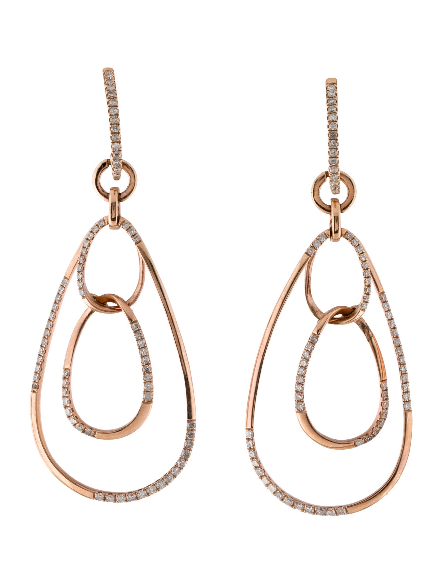 Earrings 14K Diamond Drop Earrings