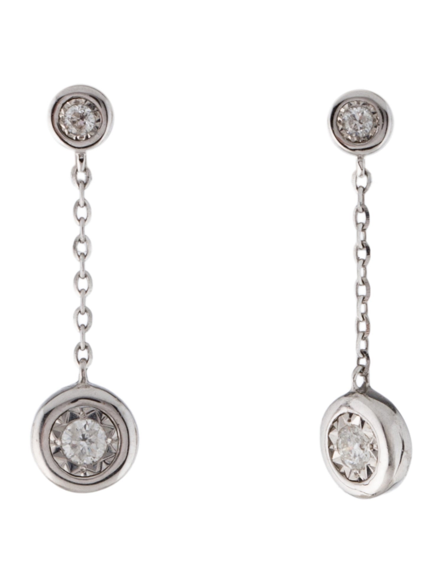 Earrings 14K Diamond Drop Earrings