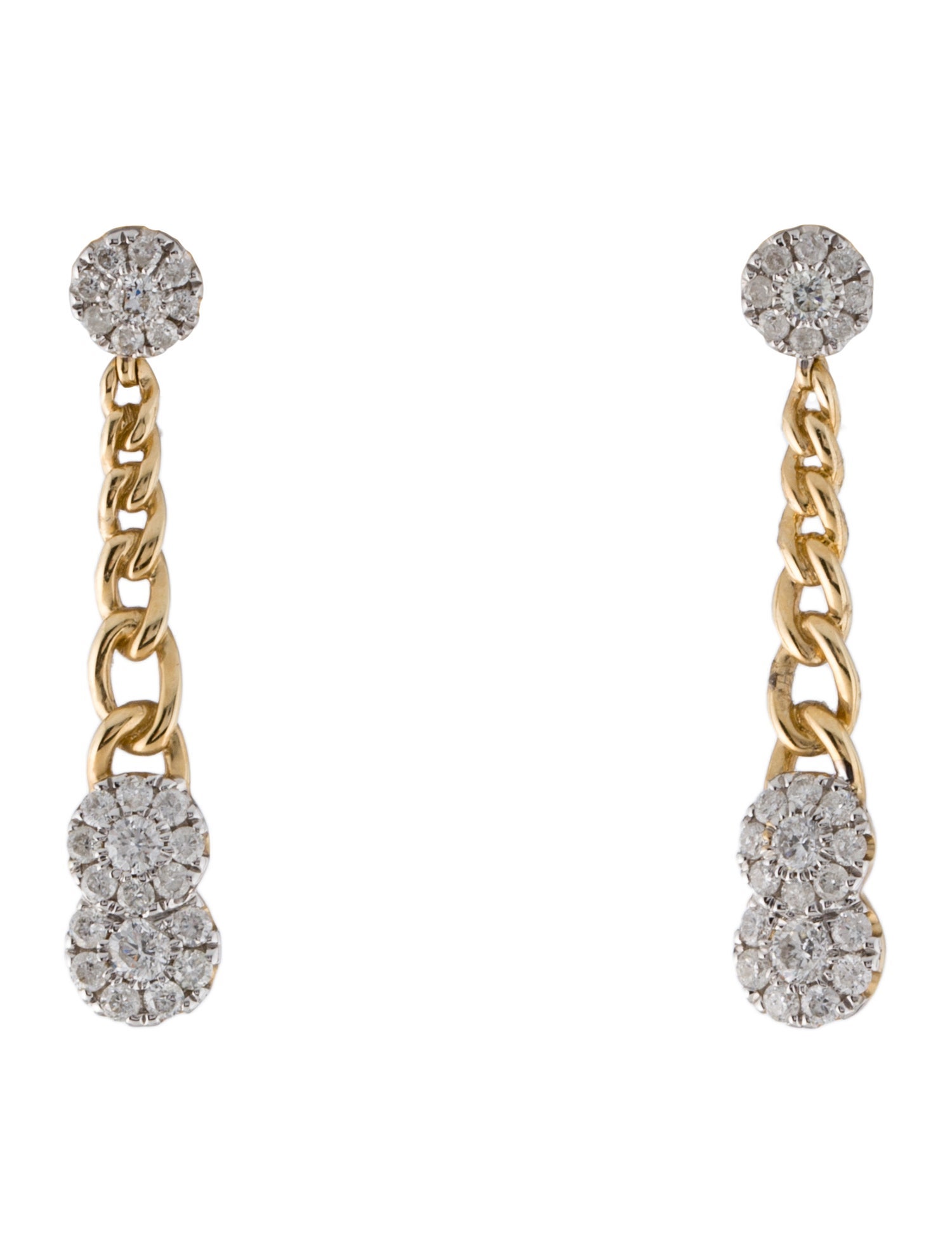 Earrings 14K Diamond Pavé Drop Earrings