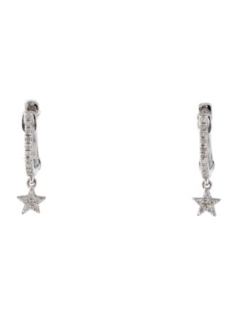 Earrings 14K Diamond Huggie Earrings