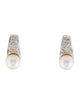 Earrings 14K Pearl & Diamond Necklace & Stud Earrings Set