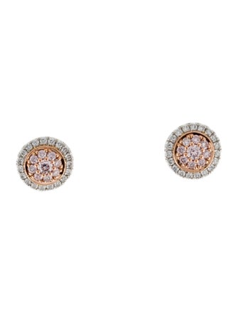 Earrings Platinum Diamond Cluster Stud Earrings